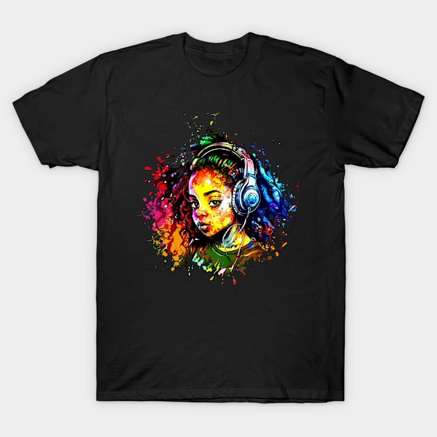 hip Hop girl watercolor T-Shirt by SerenityByAlex